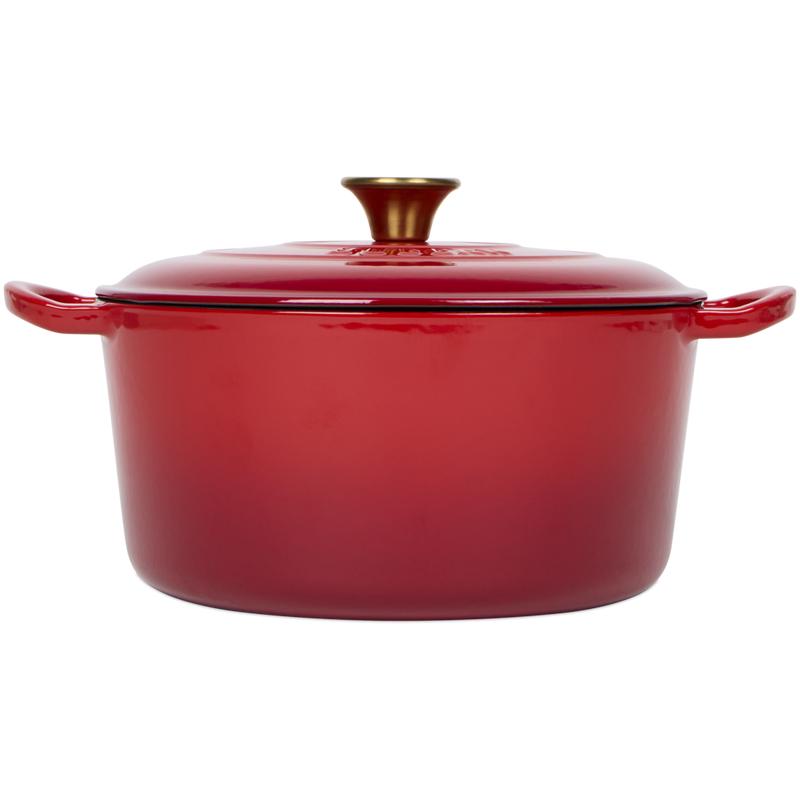 Gietijzeren braadpan - rood - 2
