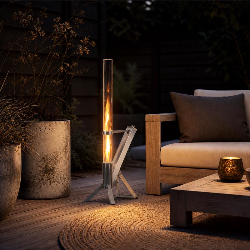 Green Flame terrasverwarmer R80 – zilver - 7