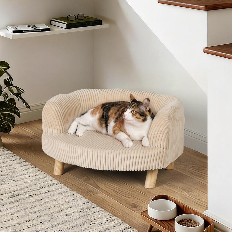 Teddy rib huisdierenfauteuil - taupe - 1
