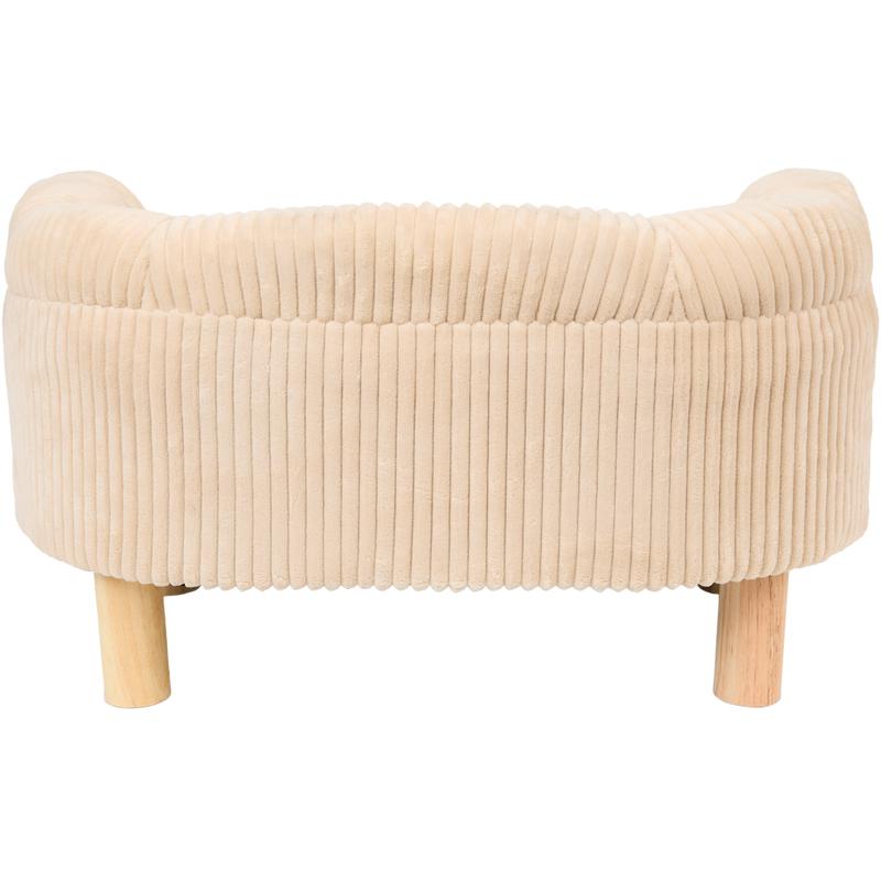 Teddy rib huisdierenfauteuil - taupe - 6