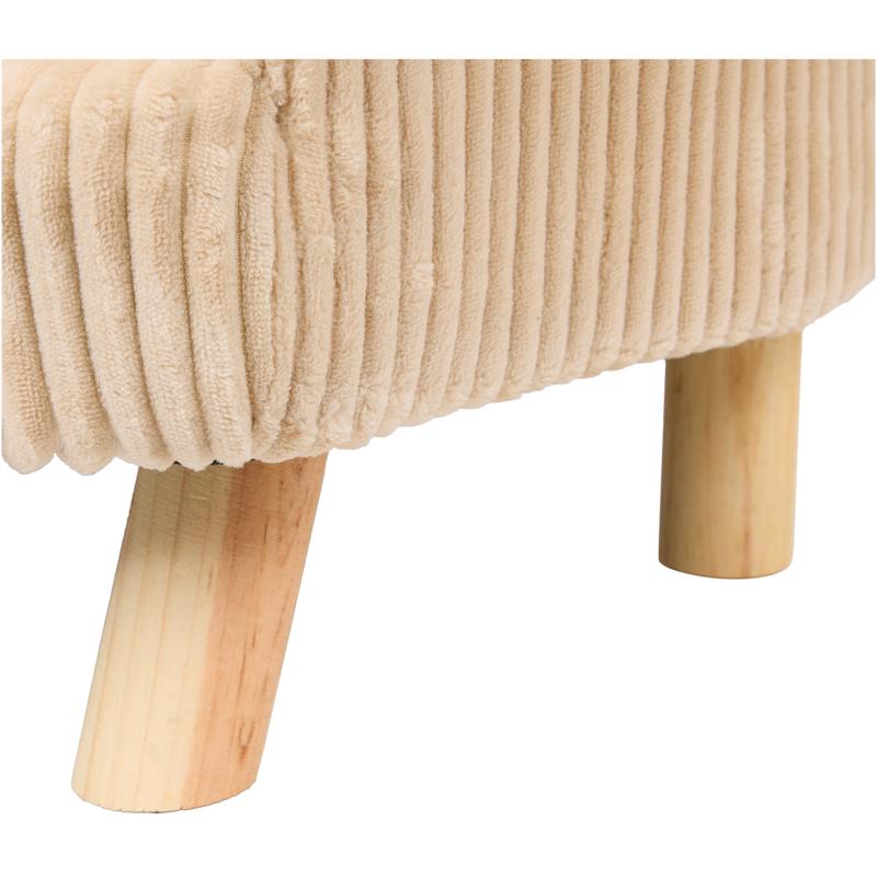 Teddy rib huisdierenfauteuil - taupe - 5