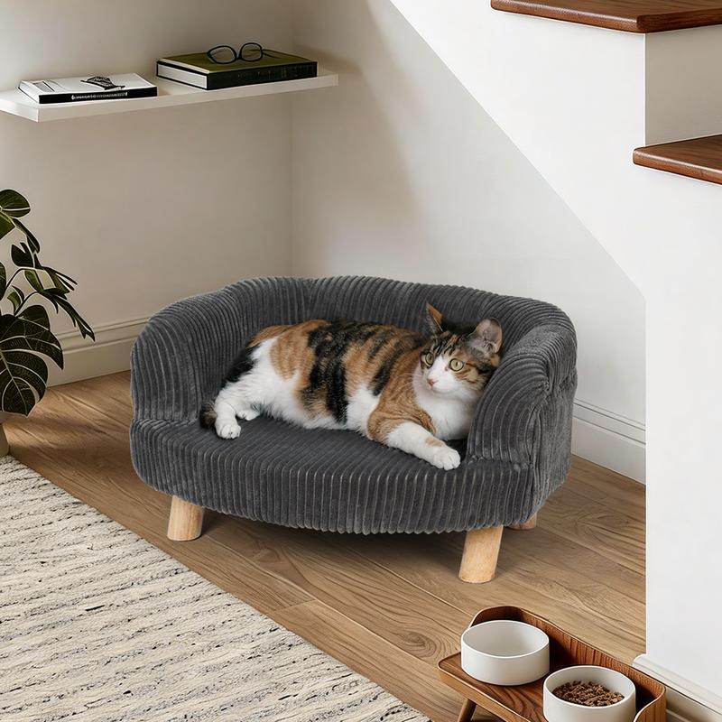 Teddy rib huisdierenfauteuil - antraciet - 1