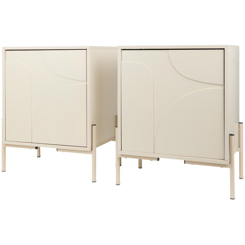 Nachtkastje 2 stuks – beige - 1