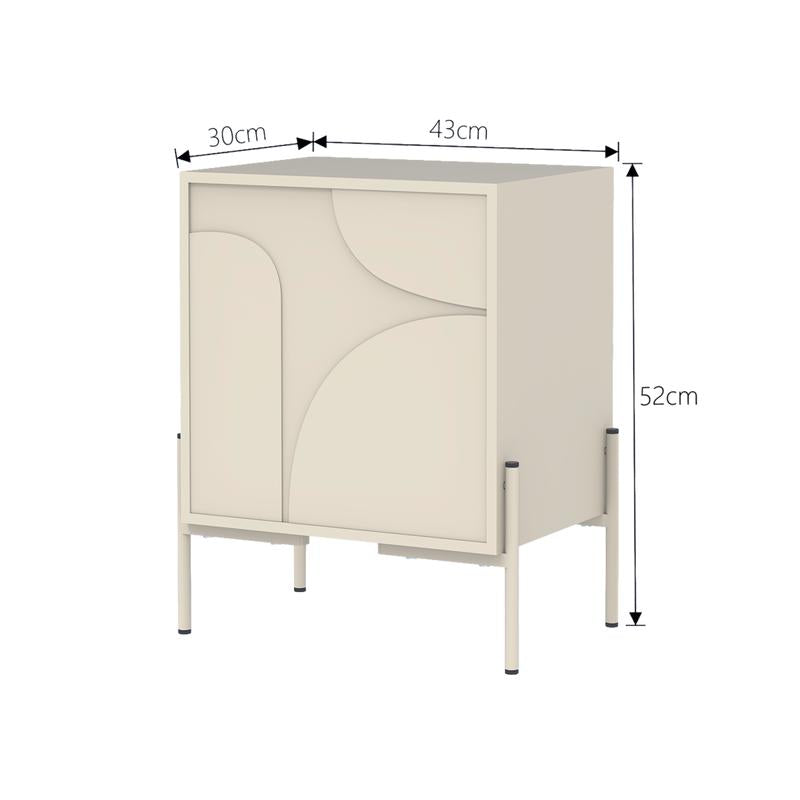 Nachtkastje 2 stuks – beige - 4