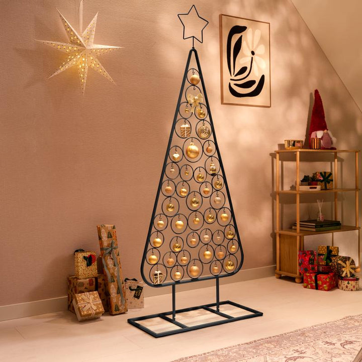 Metalen kerstboom - zwart - 1
