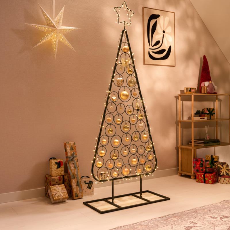 Metalen kerstboom - zwart - 4