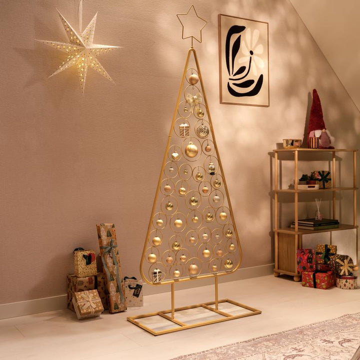 Metalen kerstboom - goud - 1