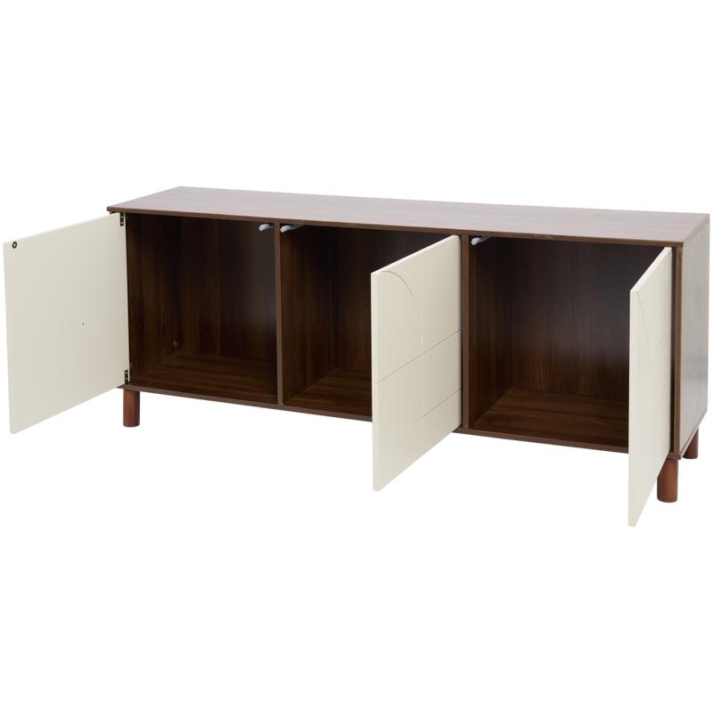 Tv-meubel met abstract design - beige/bruin - 7