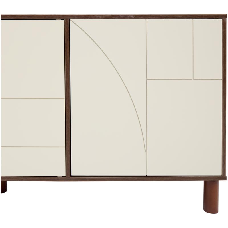 Tv-meubel met abstract design - beige/bruin - 9