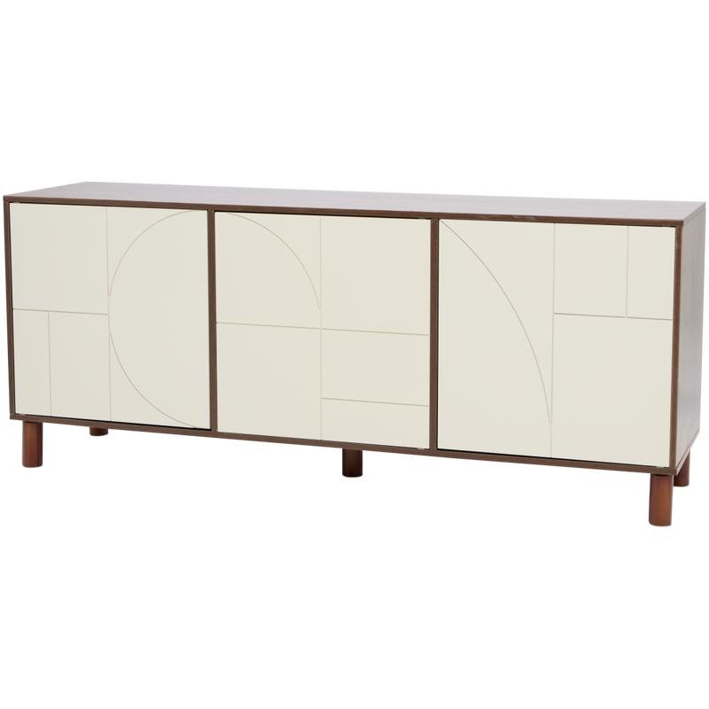 Tv-meubel met abstract design - beige/bruin - 2