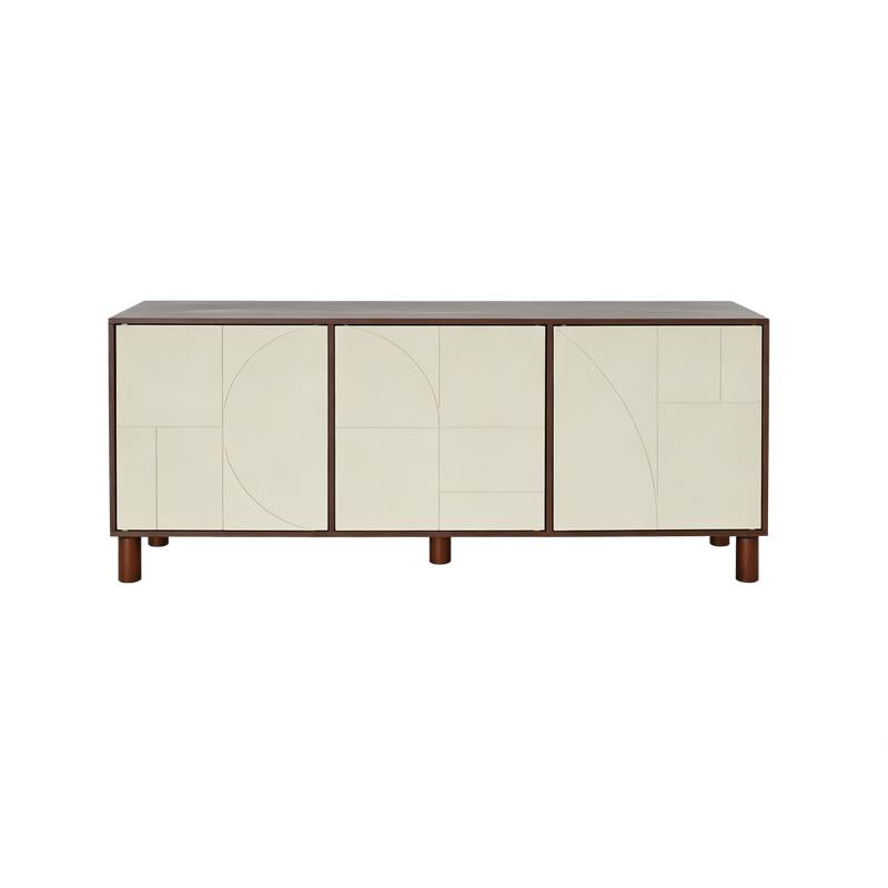 Tv-meubel met abstract design - beige/bruin - 6