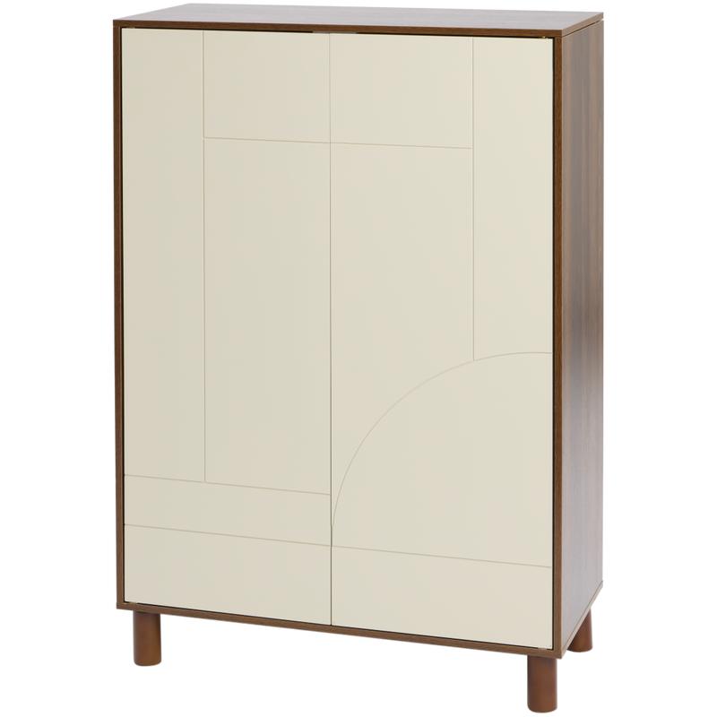 Wandkast met abstract design - beige/bruin - 2