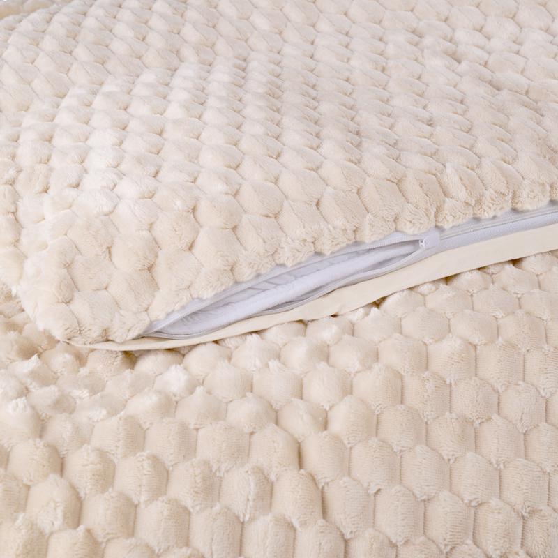 Teddy Hexagon dekbedovertrek - crème-wit - 5