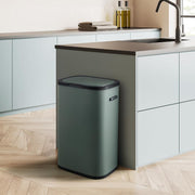 Prullenbak met drukdeksel - 60 liter - donkergroen - 1
