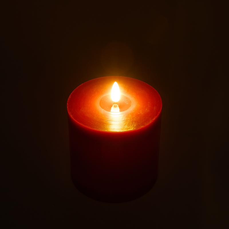 Luxe set ledkaarsen 7-delig - rood - 7