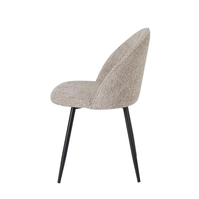 Stoelen bouclé - 2 stuks - Soft Taupe - 6