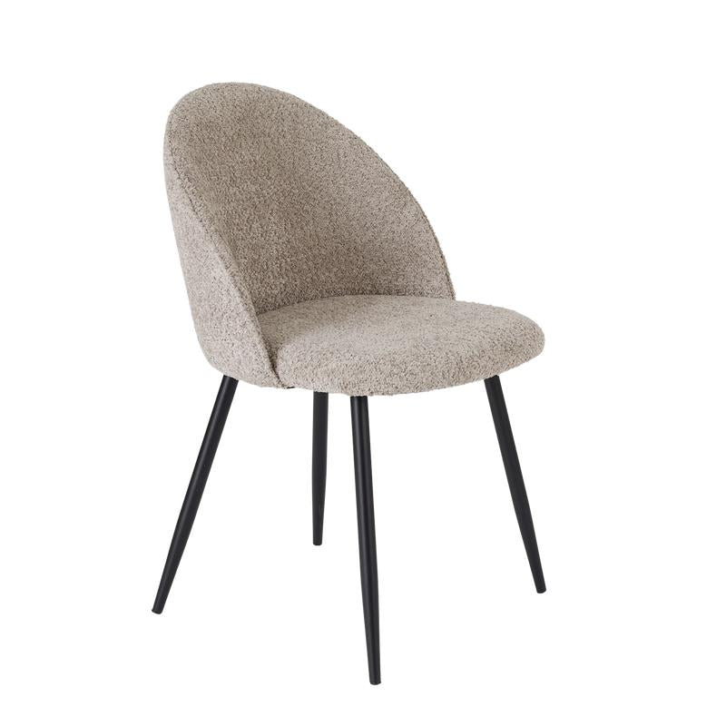 Stoelen bouclé - 2 stuks - Soft Taupe - 4