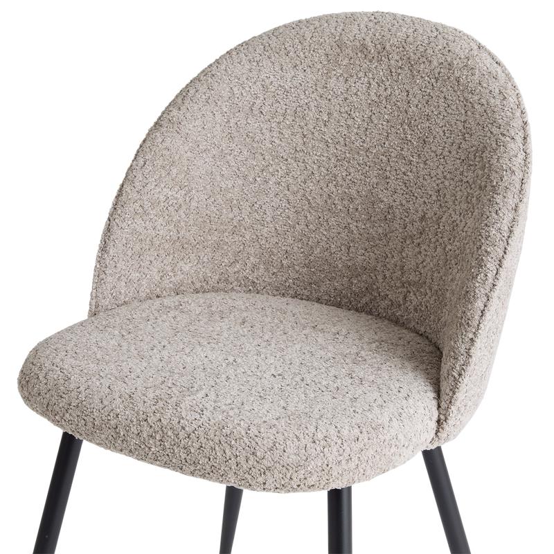 Stoelen bouclé - 2 stuks - Soft Taupe - 9