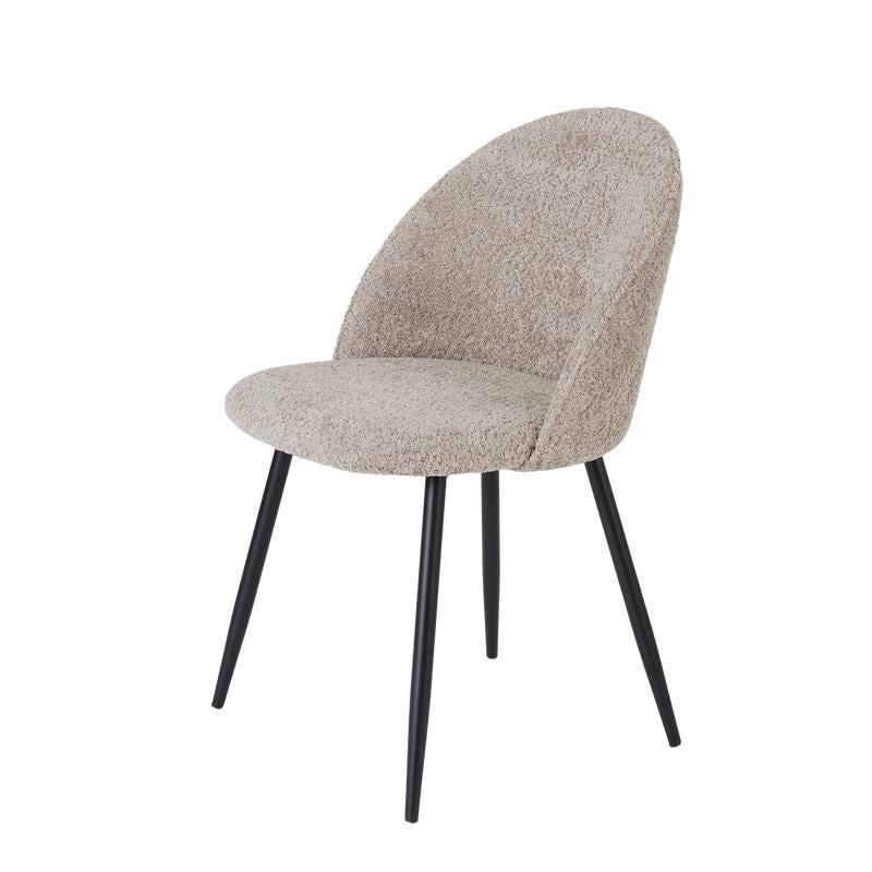 Stoelen bouclé - 2 stuks - Soft Taupe - 5