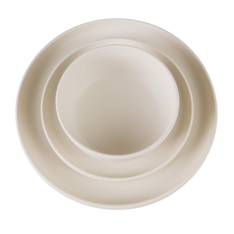 Serviesset - mat crème-wit - 4