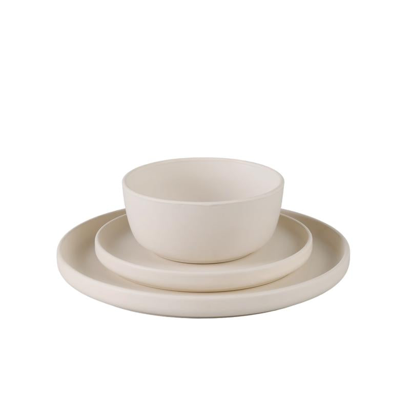 Serviesset - mat crème-wit - 3