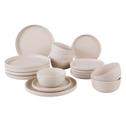 Serviesset - mat crème-wit - 1