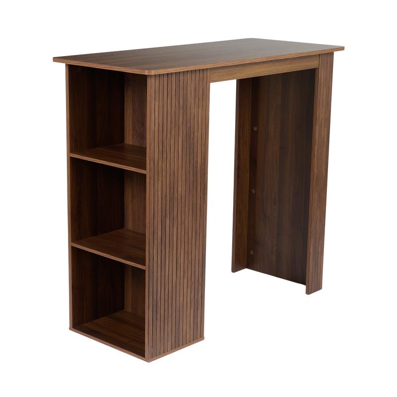 Bartafel met opbergvakken - walnootlook - 2