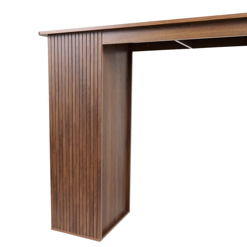Bartafel met opbergvakken - walnootlook - 8