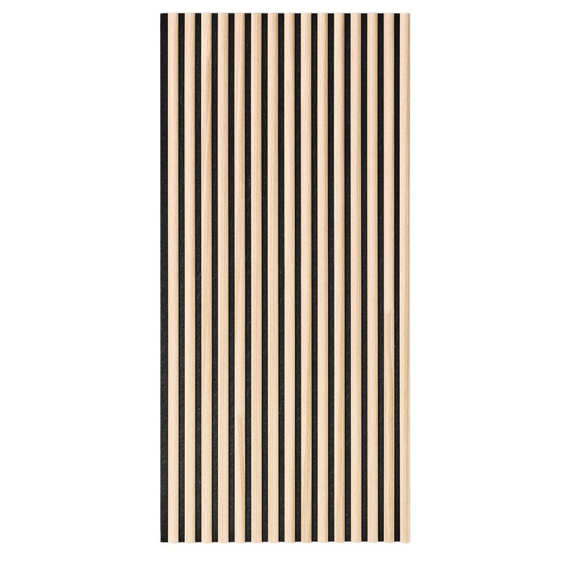 Akoestische wandpanelen met halfronde latjes - licht eiken - 5