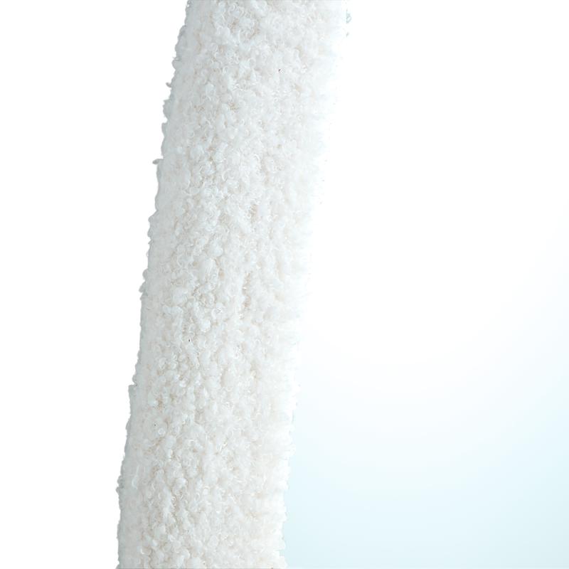 Bouclé spiegel met organische vorm - 6