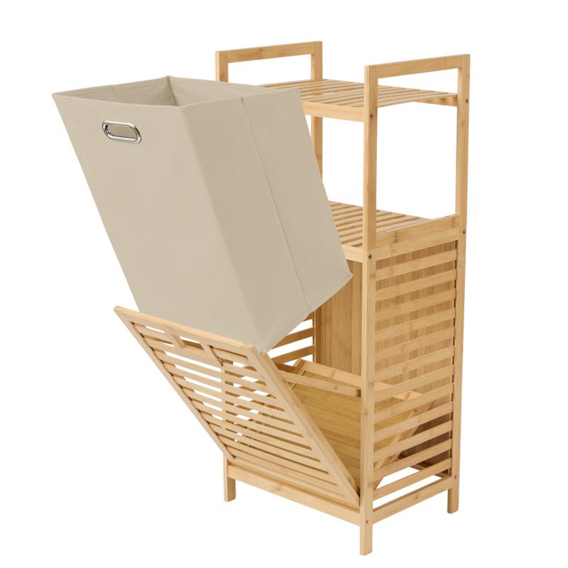 Luxe bamboe wasmand - 4