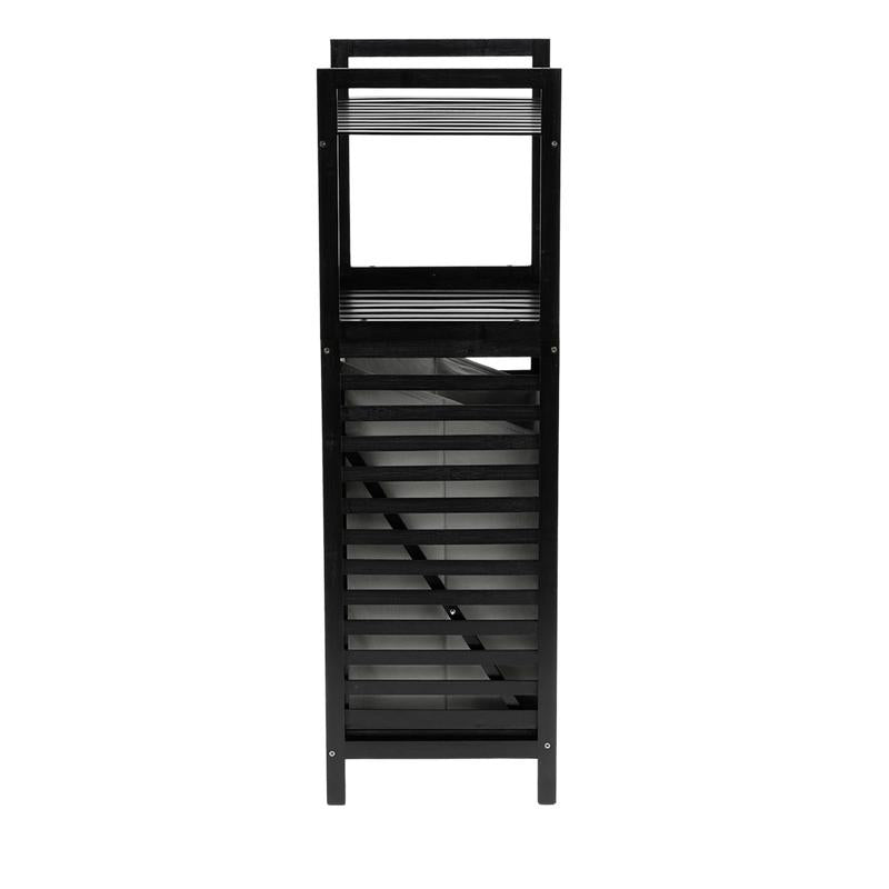 Luxe bamboe wasmand - zwart - 9