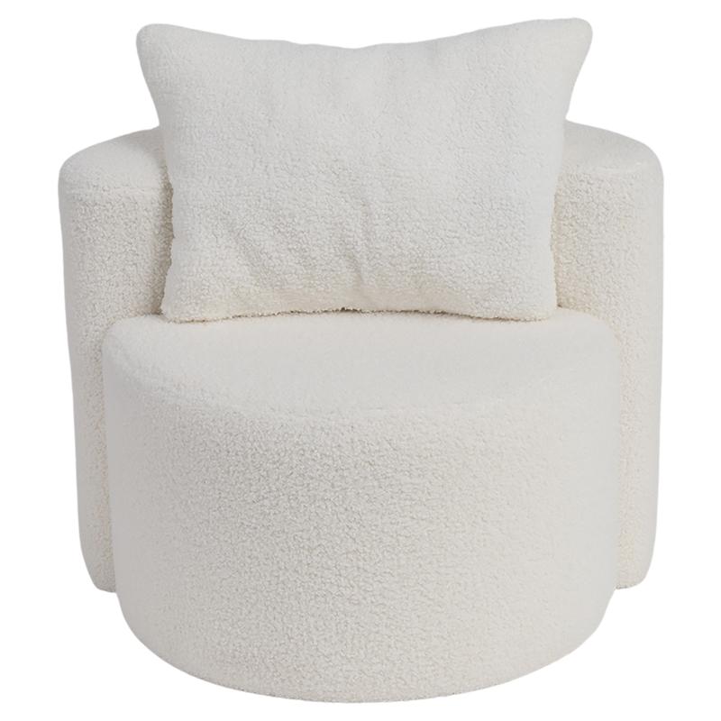 Kinderfauteuil met kussen - wit - 3