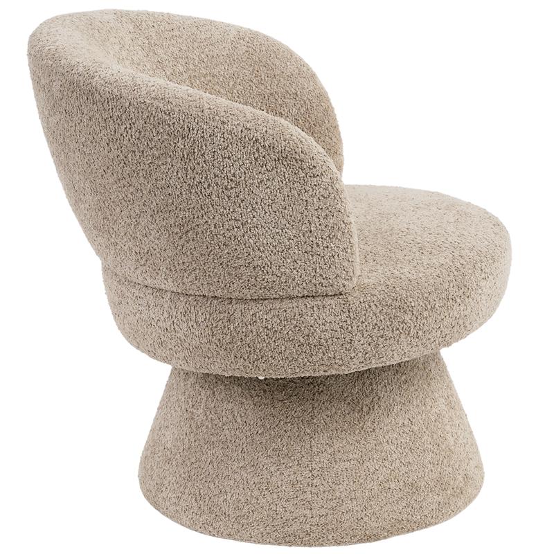 Draaifauteuil bouclé - taupe - 8