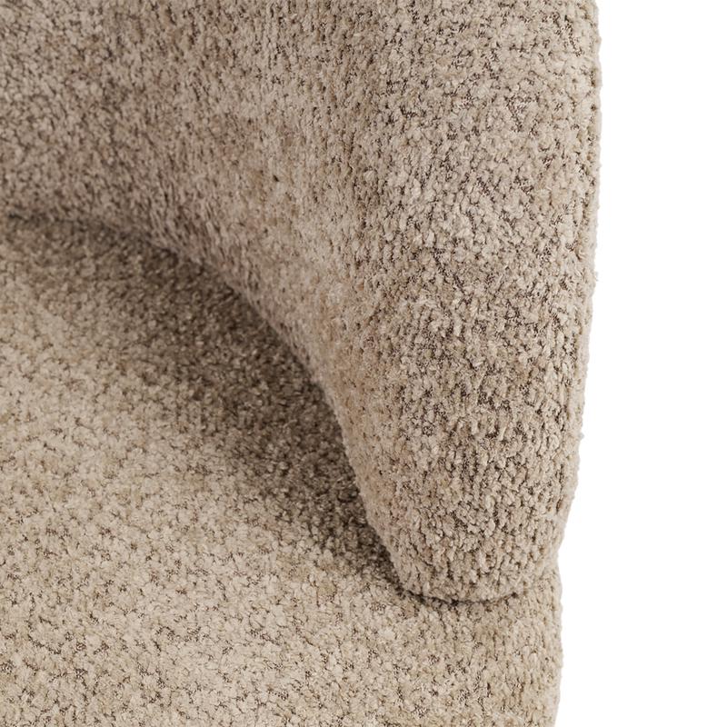 Draaifauteuil bouclé - taupe - 5