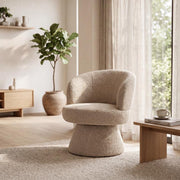 Draaifauteuil bouclé - taupe - 1