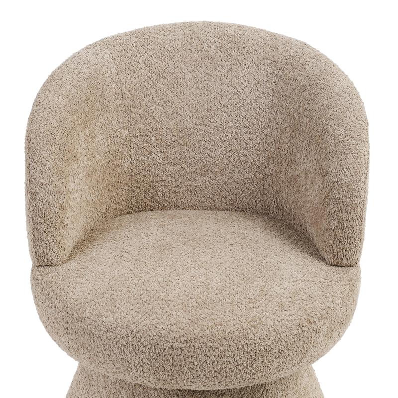 Draaifauteuil bouclé - taupe - 6