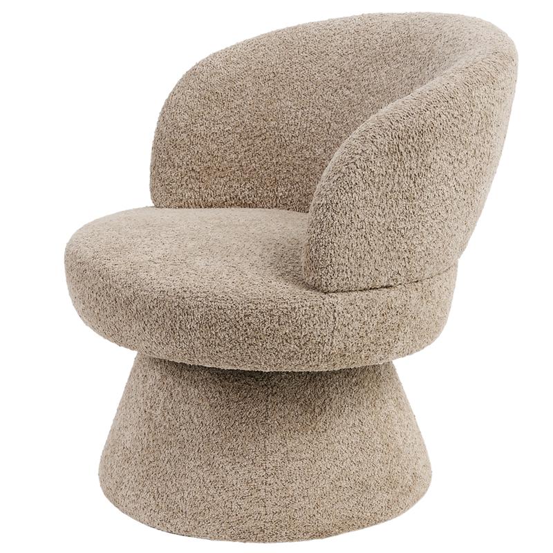 Draaifauteuil bouclé - taupe - 2