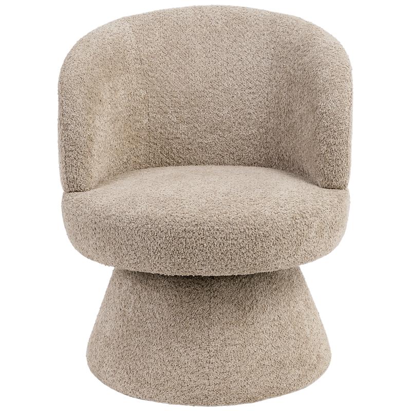 Draaifauteuil bouclé - taupe - 3