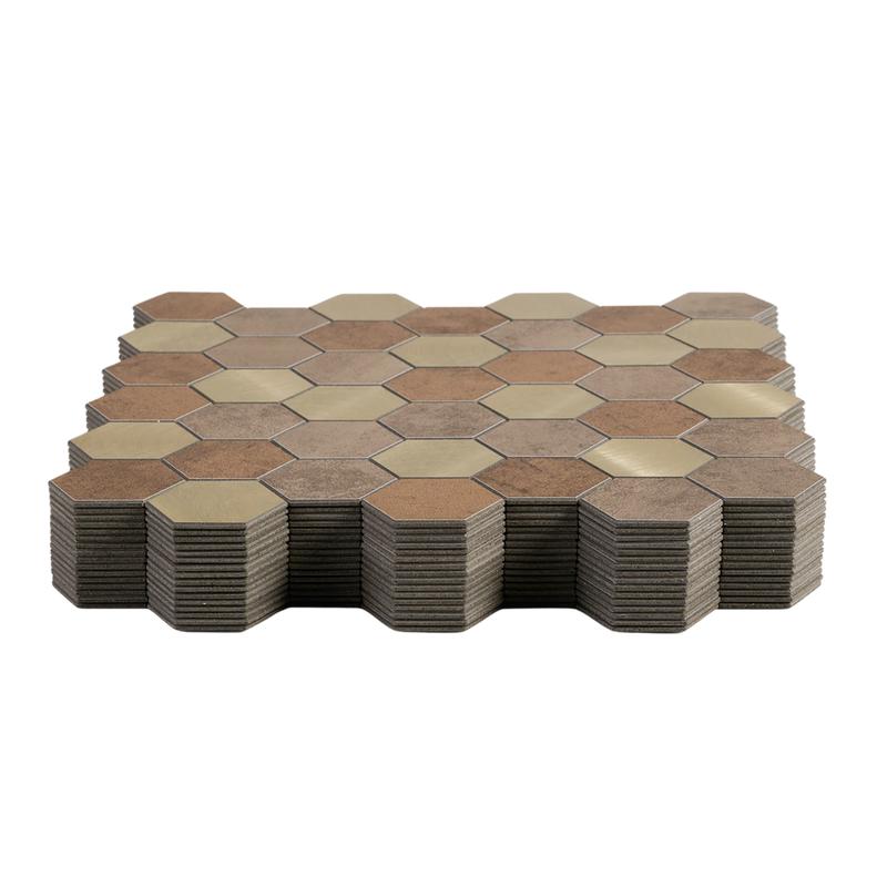 Zelfklevende wandtegels hexagon 16 stuks - 6