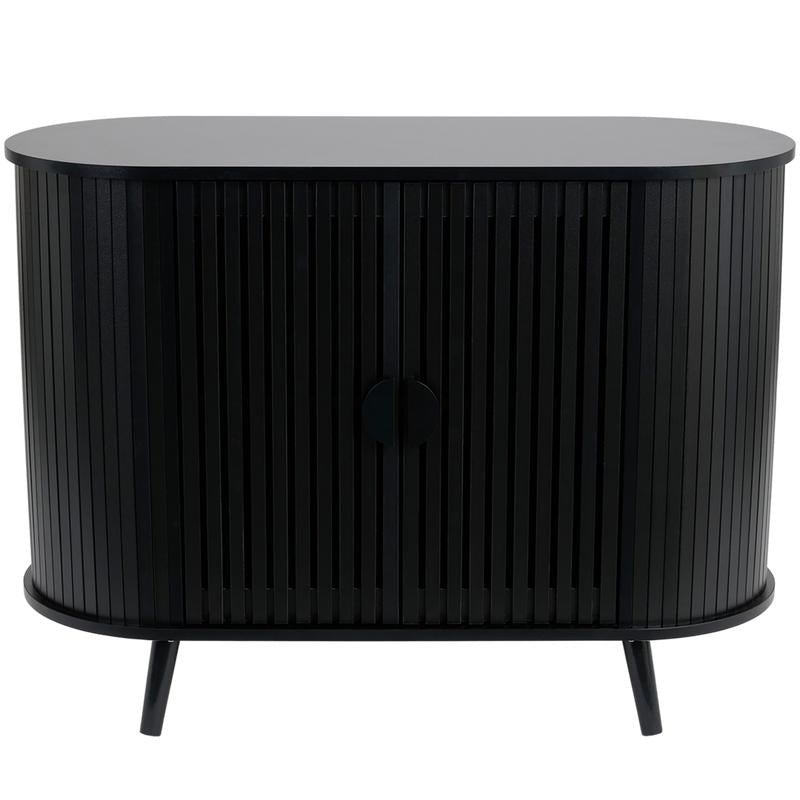 Ovaal dressoir met latjes - zwart - 4