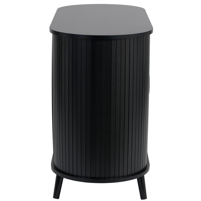 Ovaal dressoir met latjes - zwart - 5