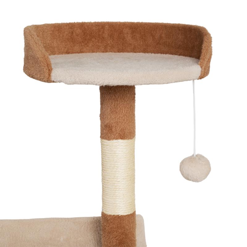 Krabpaal voor katten met sisal - bruin/crème - 9
