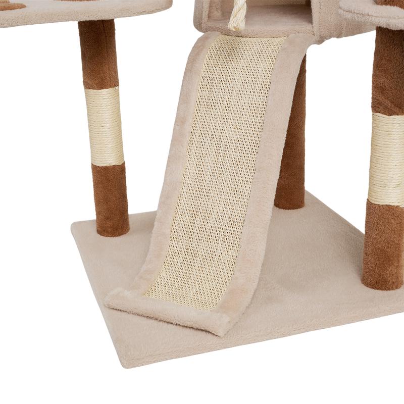 Krabpaal voor katten met sisal - bruin/crème - 4