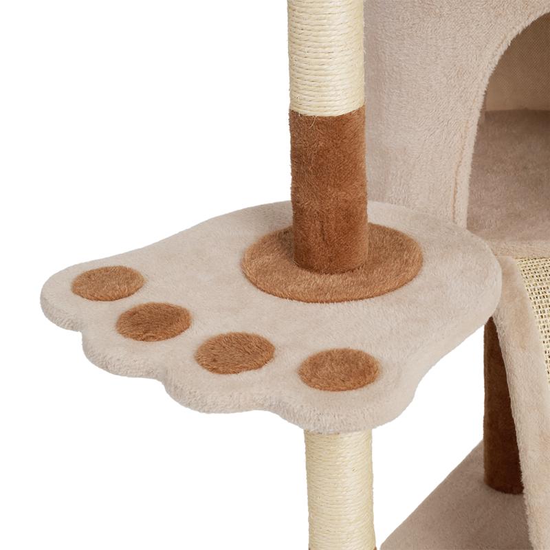 Krabpaal voor katten met sisal - bruin/crème - 7