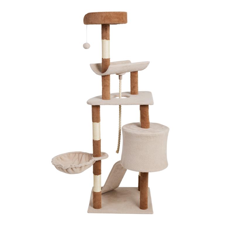 Krabpaal voor katten met sisal - bruin/crème - 10