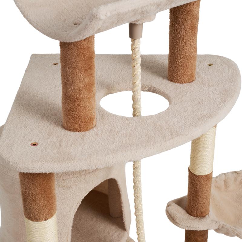 Krabpaal voor katten met sisal - bruin/crème - 6