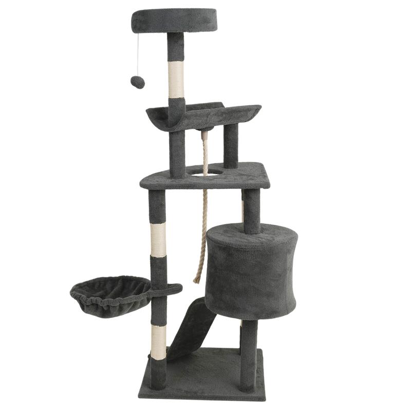 Krabpaal voor katten met sisal - grijs - 10