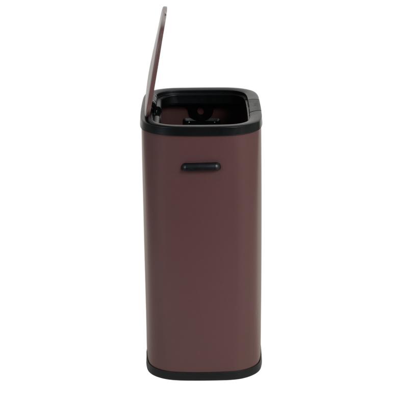 Prullenbak met drukdeksel - 60 liter - bordeauxrood - 5