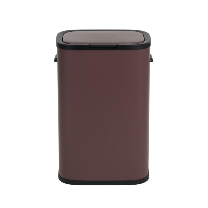Prullenbak met drukdeksel - 60 liter - bordeauxrood - 3